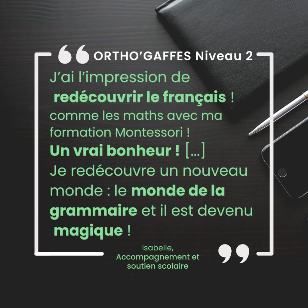 Image avec texte d'un témoignage suite à formation