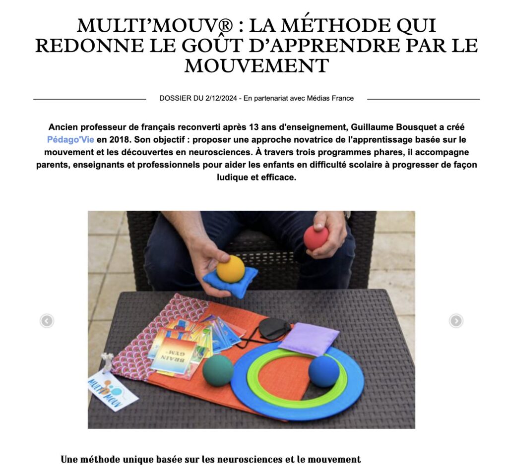 Capture d’écran du site Marie Claire avec article sur Guillaume Bousquet