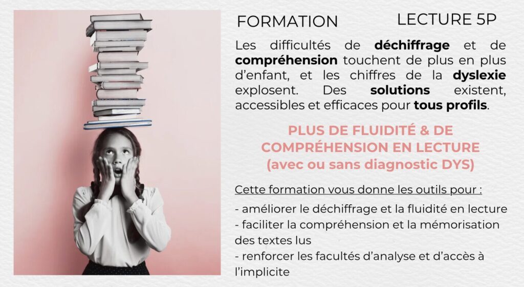 affiche de la formation à la méthode lecture 5P pour améliorer les compétences en lecture et compréhension